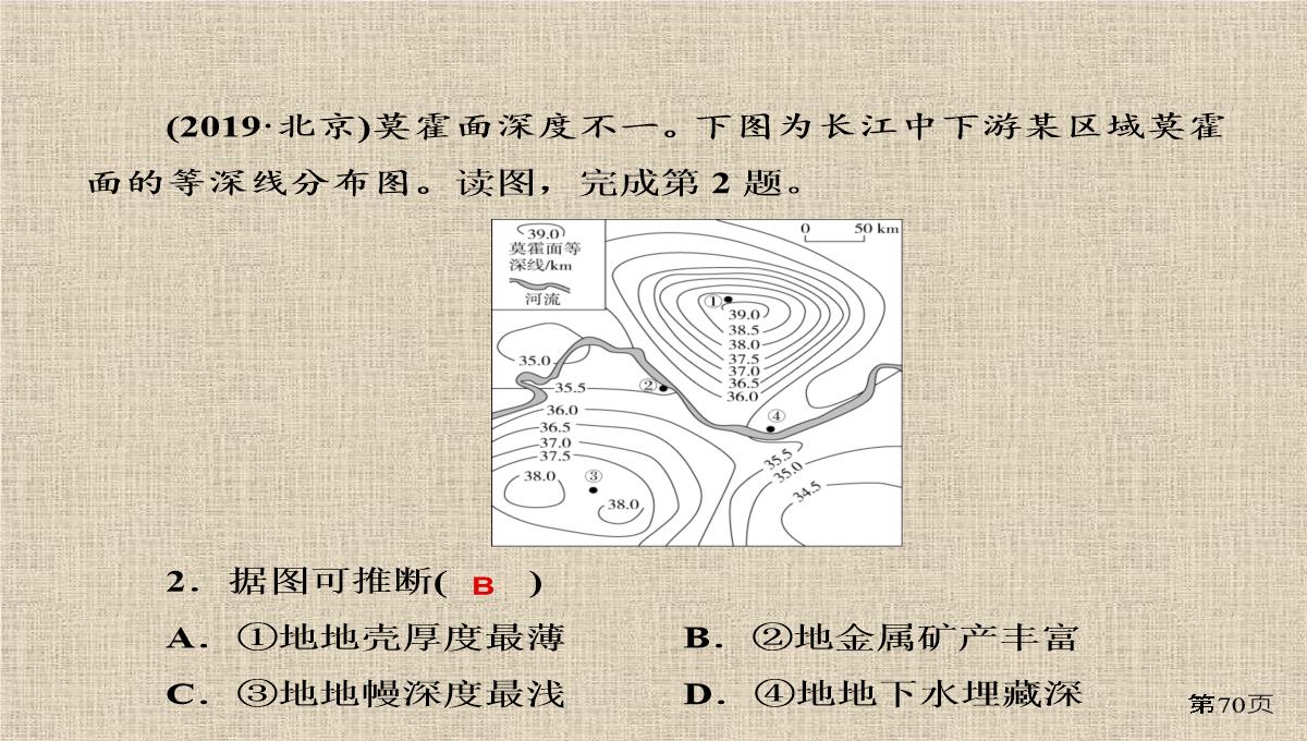 高考地理一轮复习行星地球第讲地球的宇宙环境地球的演化和圈层结构讲练课件PPT模板_70