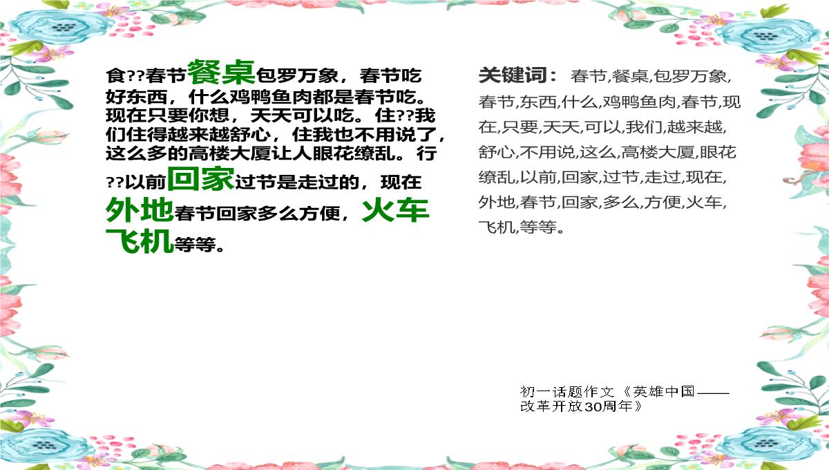 初一话题作文《英雄中国——改革开放30周年》1200字(共14页PPT)PPT模板_10