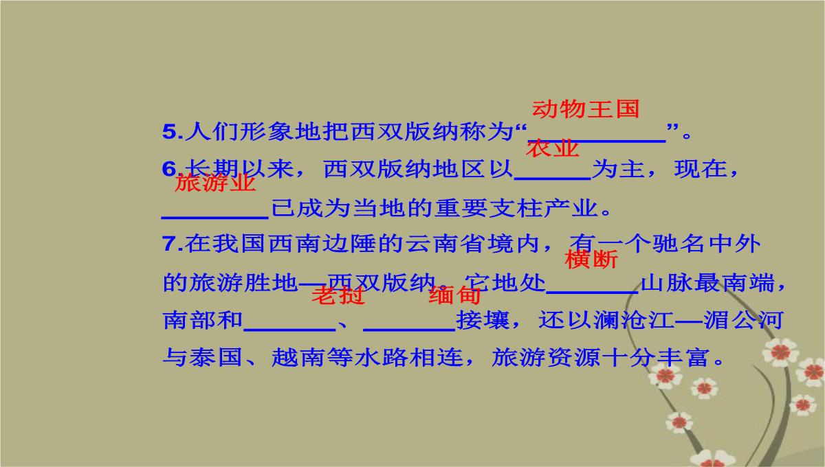 吉林省双辽市向阳乡中学八年级地理下册-第七章-第二节《西南边陲的特色旅游区—西双版纳》课件-新人教版PPT模板_58