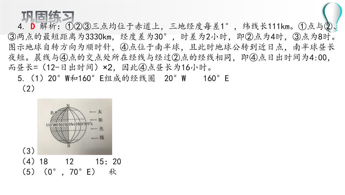 高二地理期末复习之晨昏线的判读及应用(共36张PPT)PPT模板_34