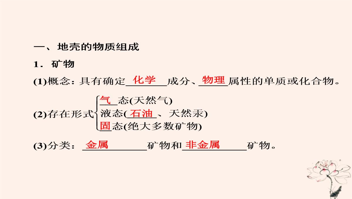 2020年高中地理第2章自然环境中的物质运动和能量交换第1节地壳的物质组成和物质循环课件湘教版必修1PPT模板_05