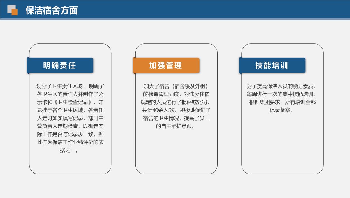 后勤工作总结PPT模板_13