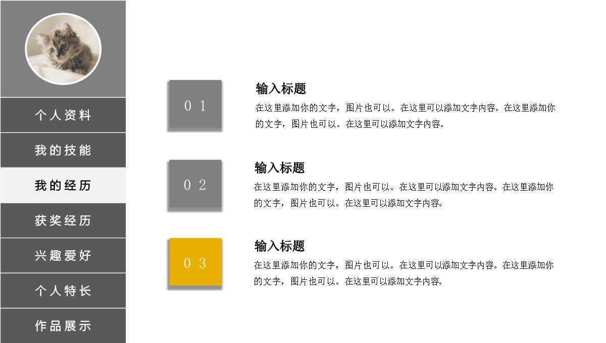 个人简历机器人版PPT模板_04