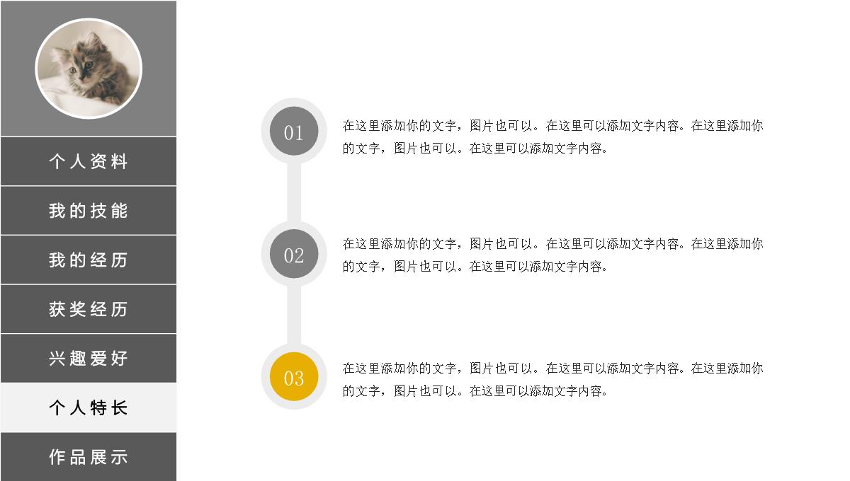 个人简历机器人版PPT模板_07