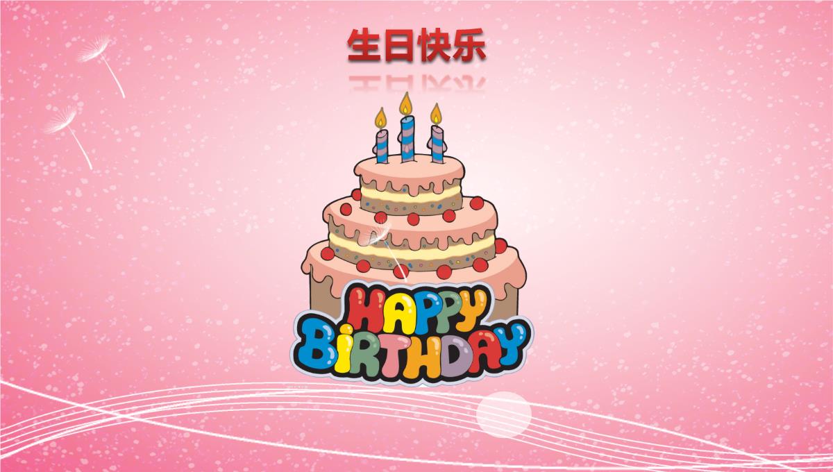 红色生日快乐聚会PPT模板