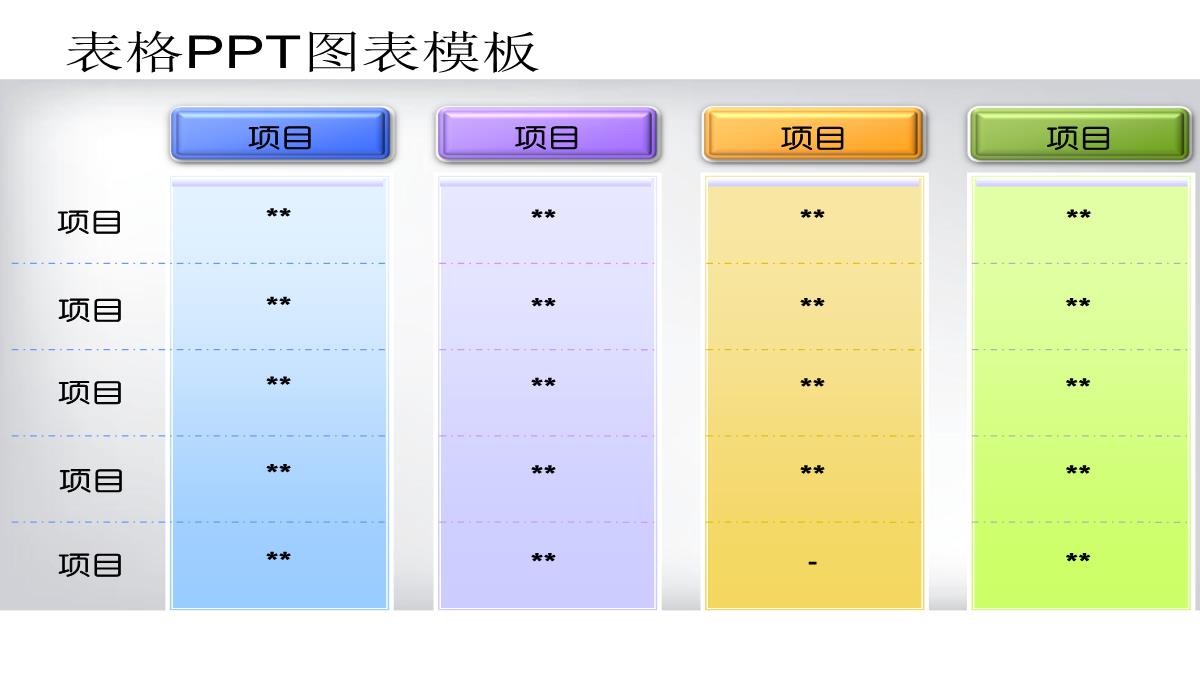 表格PPT图表PPT模板