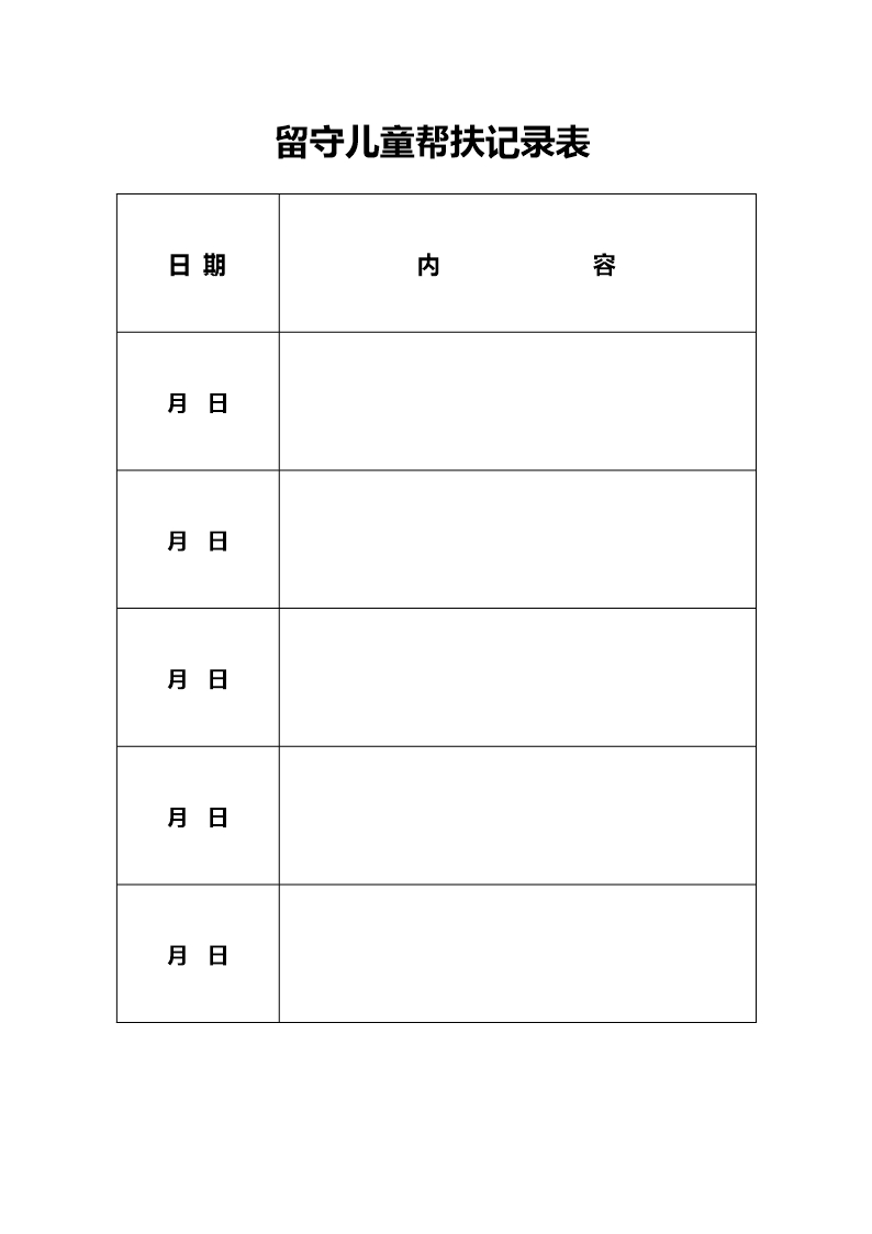 留守儿童成长档案Word模板_03