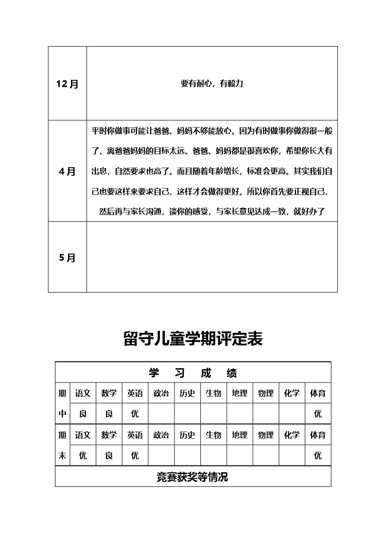 留守儿童成长档案Word模板_16