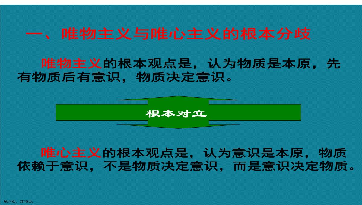 演示文稿高二政治必修四唯物主义与唯心主义课件PPT模板_06