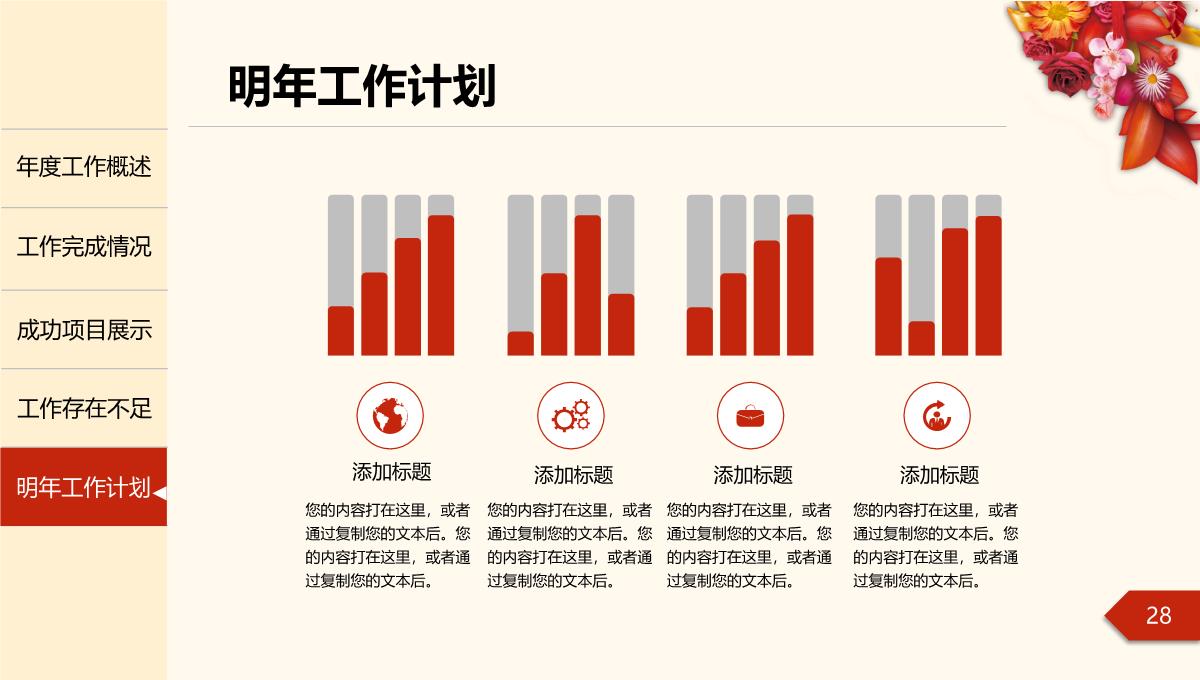 年度工作总结汇报PPT模板_28