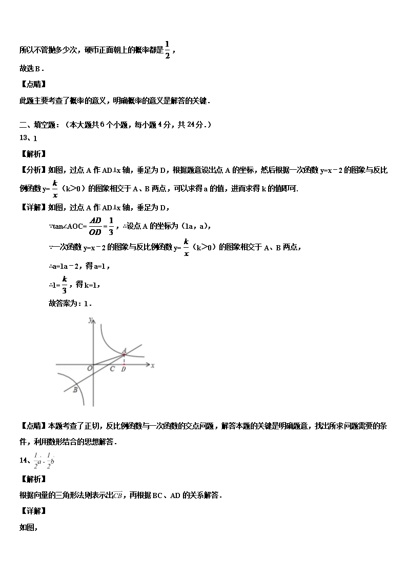 2022年山东省泰安市泰山区上高中学中考数学全真模拟试卷含解析Word模板_12