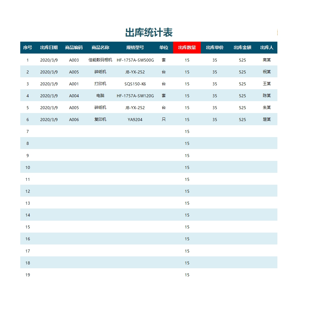 仓库进销存系统(查询库存预警)Excel模板_06