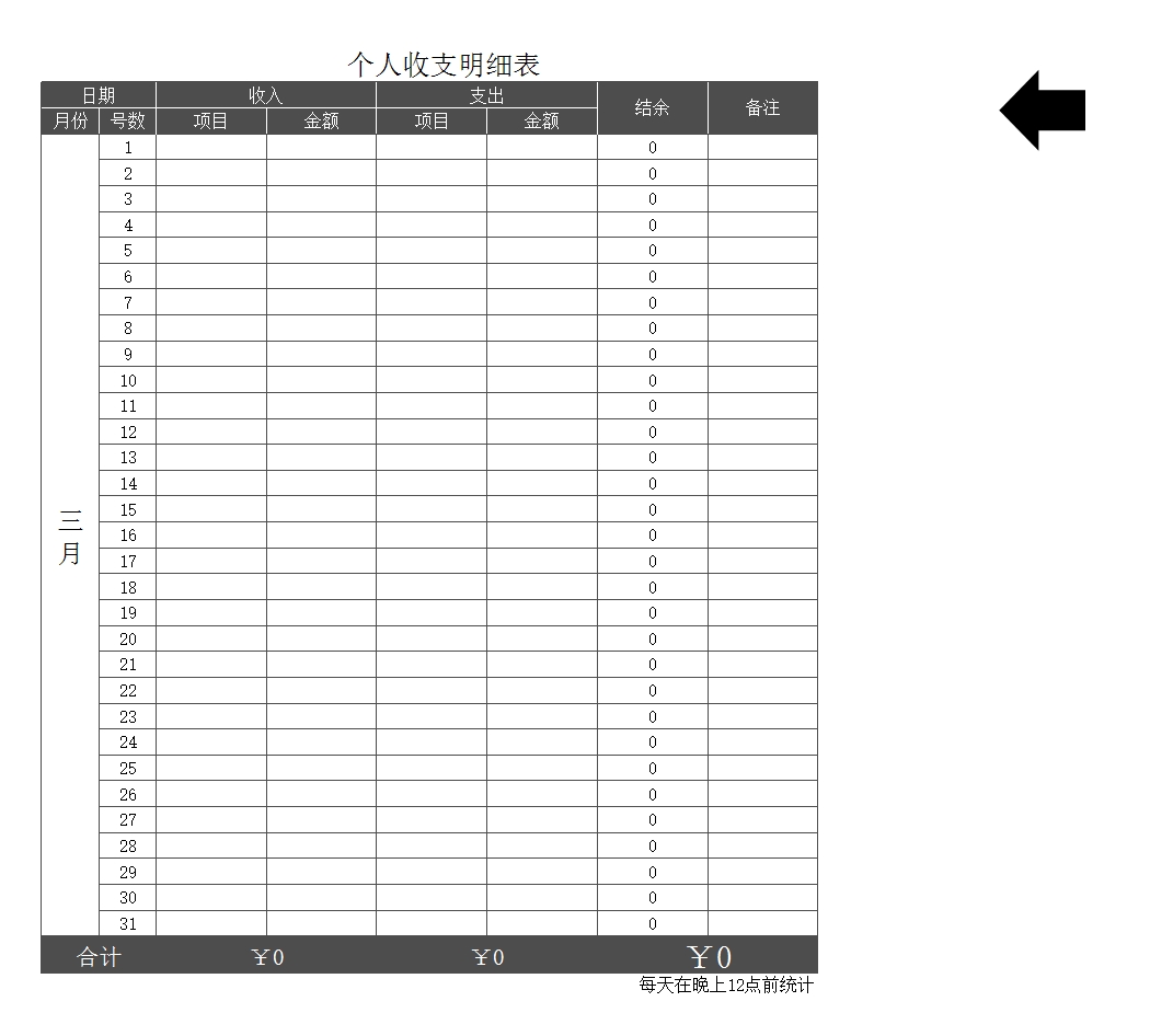 财务记账管理系统(简单实用)Excel模板_04