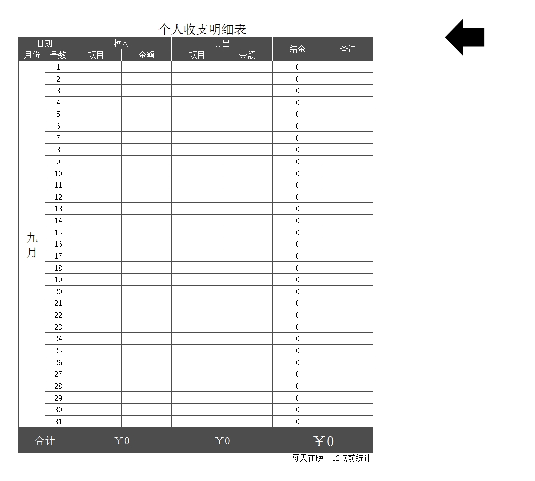 财务记账管理系统(简单实用)Excel模板_10