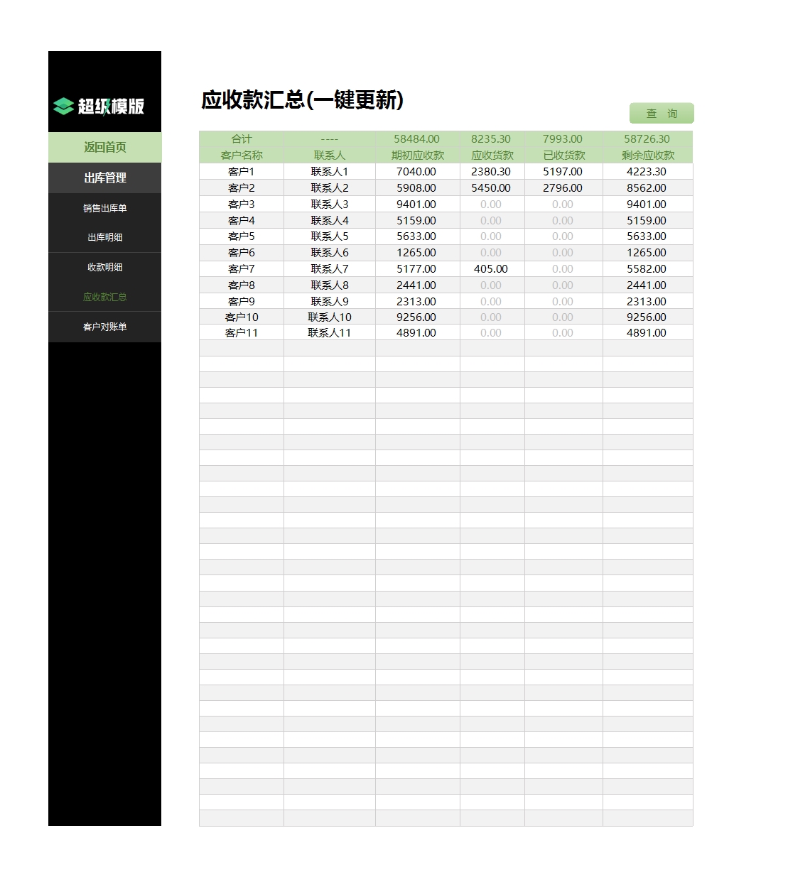 生产加工进销存管理系统Excel模板_21