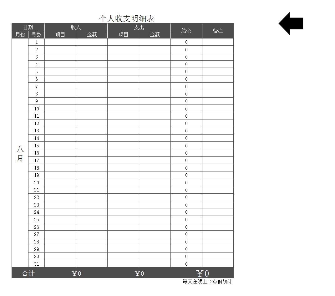 财务记账管理系统(简单实用)Excel模板_09