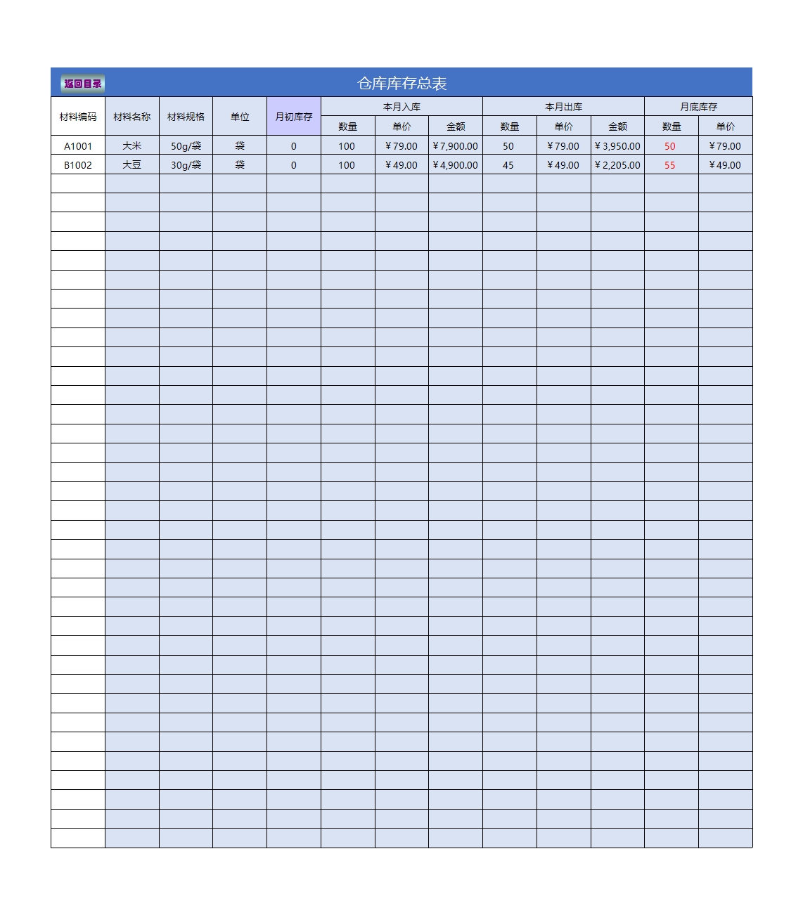 仓库进销存管理系统Excel模板_06