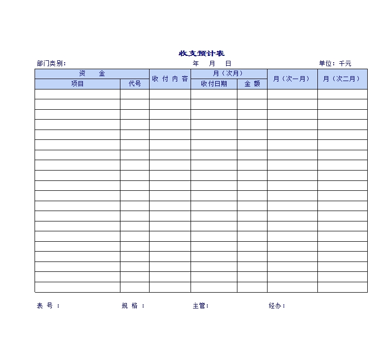 企业公司预算表Excel模板_11
