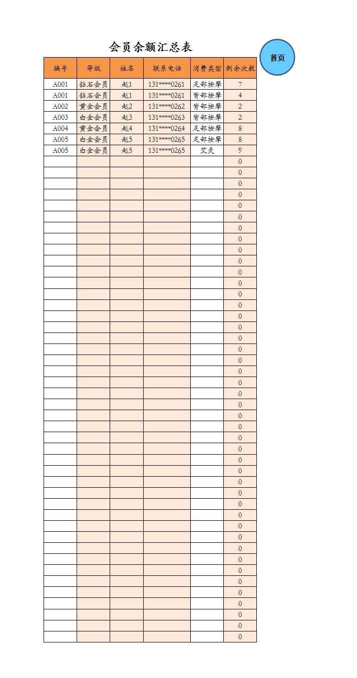 会员消费管理系统Excel模板_04