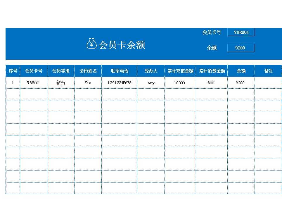 会员管理系统Excel模板_05