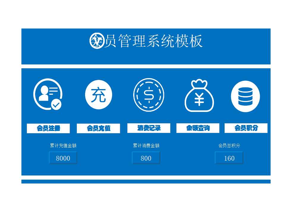会员管理系统Excel模板