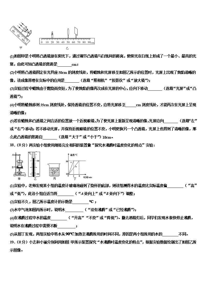 安徽省“六校联盟”2021年八年级物理第一学期期末学业质量监测试题Word模板_04