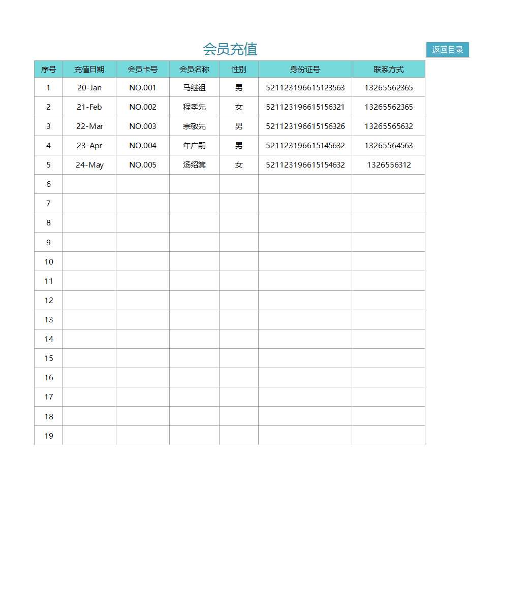 VIP会员管理系统Excel模板_04