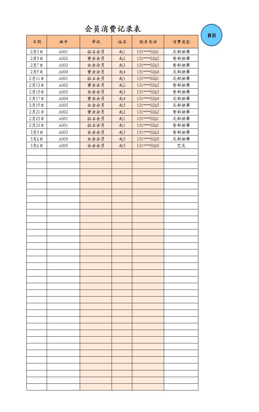 会员消费管理系统Excel模板_02