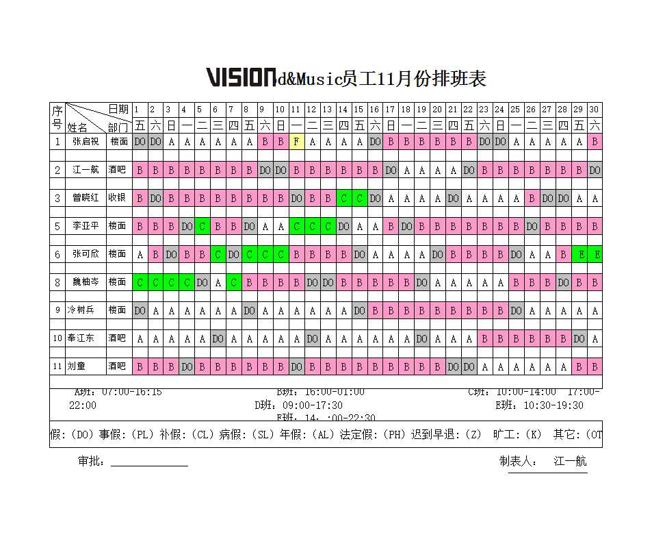 排班表Excel模板_05