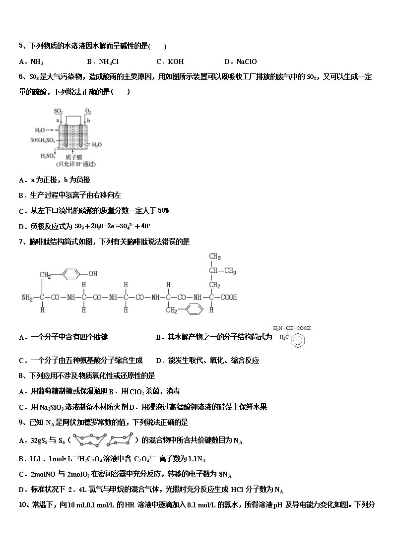 2022年湖北省2022年湖北大学附属中学高三第四次模拟考试化学试卷含解析Word模板_02