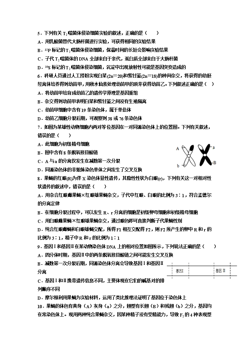 内蒙古鄂尔多斯市第一中学2021-2022学年高二上学期第一次月考生物(理)试题-Word版含答案Word模板_02