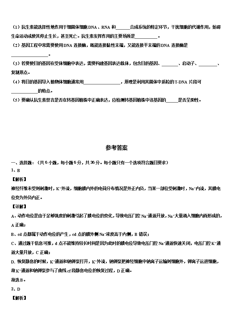 2022年山东省青岛市黄岛区致远中学高三冲刺模拟生物试卷含解析Word模板_05