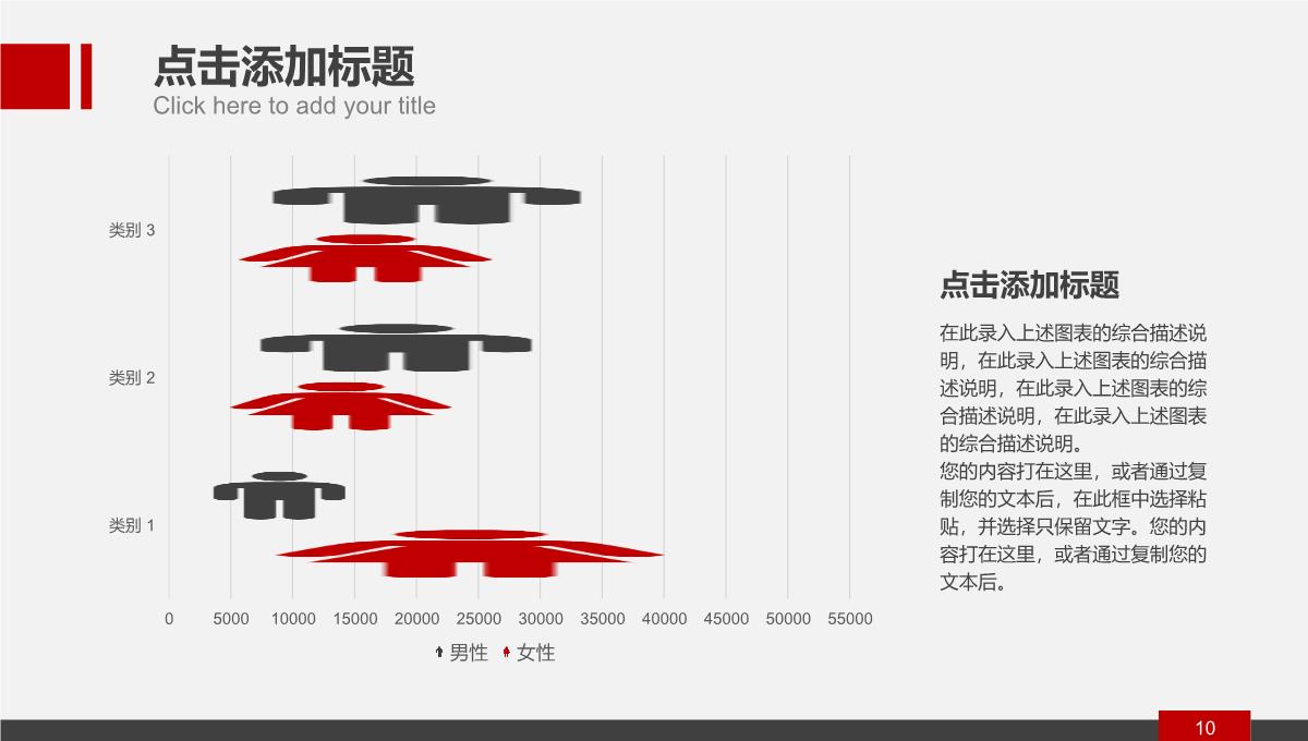 红色简洁可视化图表数据分析终结汇报PPT模板_10