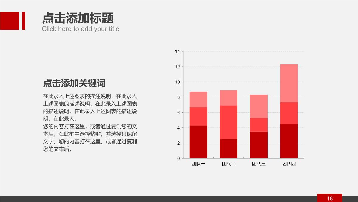 红色简洁可视化图表数据分析终结汇报PPT模板_18