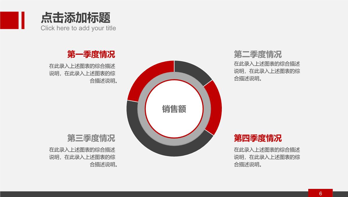 红色简洁可视化图表数据分析终结汇报PPT模板_06