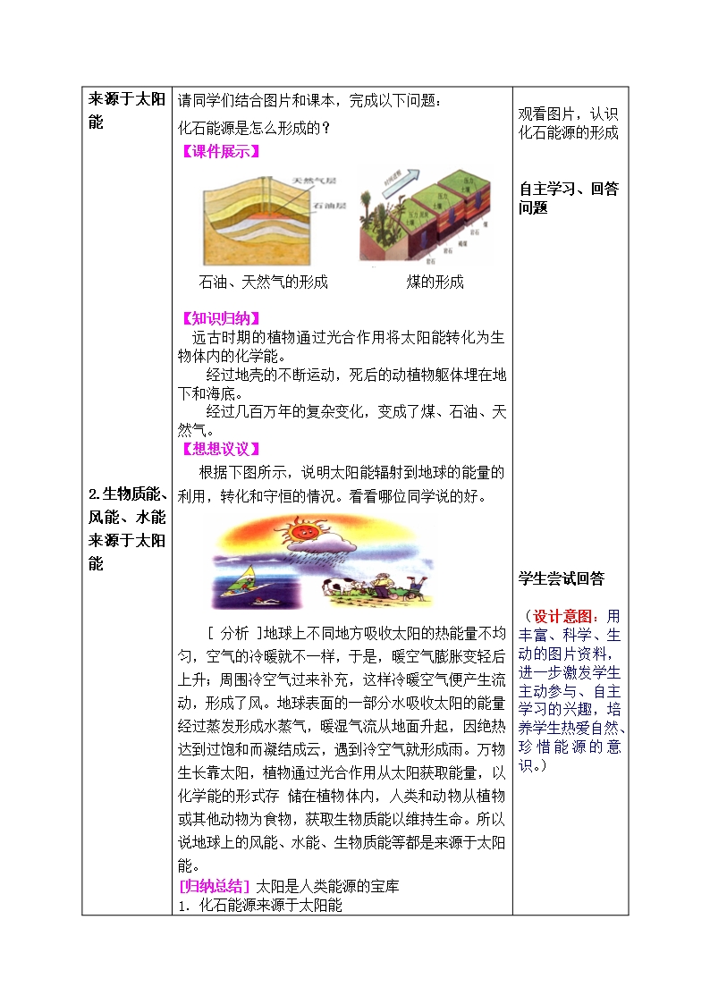 新人教版初中物理教案：-太阳能Word模板_03