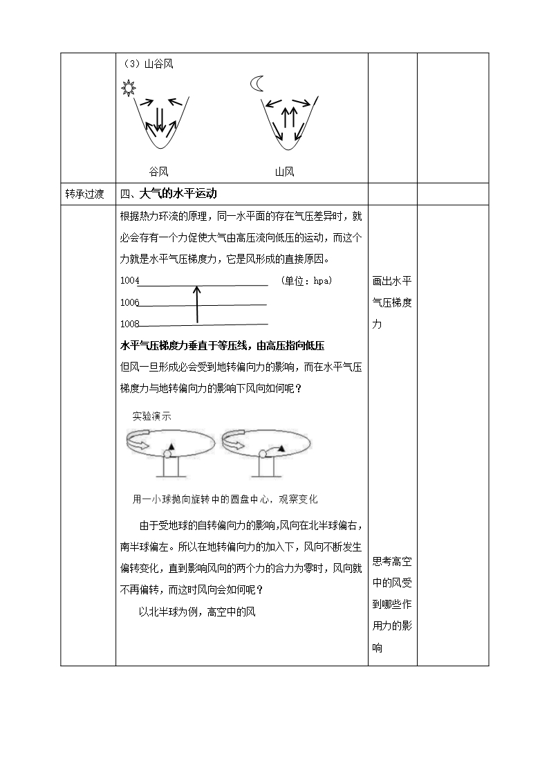 人教版高一地理必修一-2.2大气的受热过程和大气运动-教案设计Word模板_04