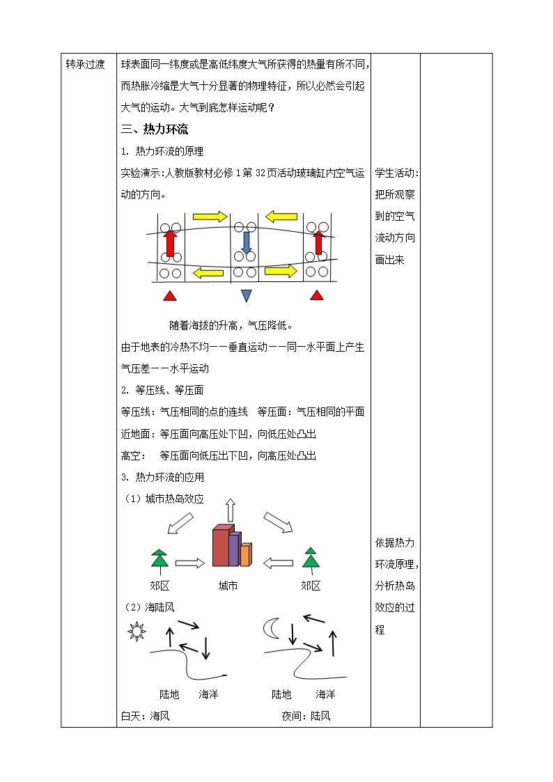 人教版高一地理必修一-2.2大气的受热过程和大气运动-教案设计Word模板_03