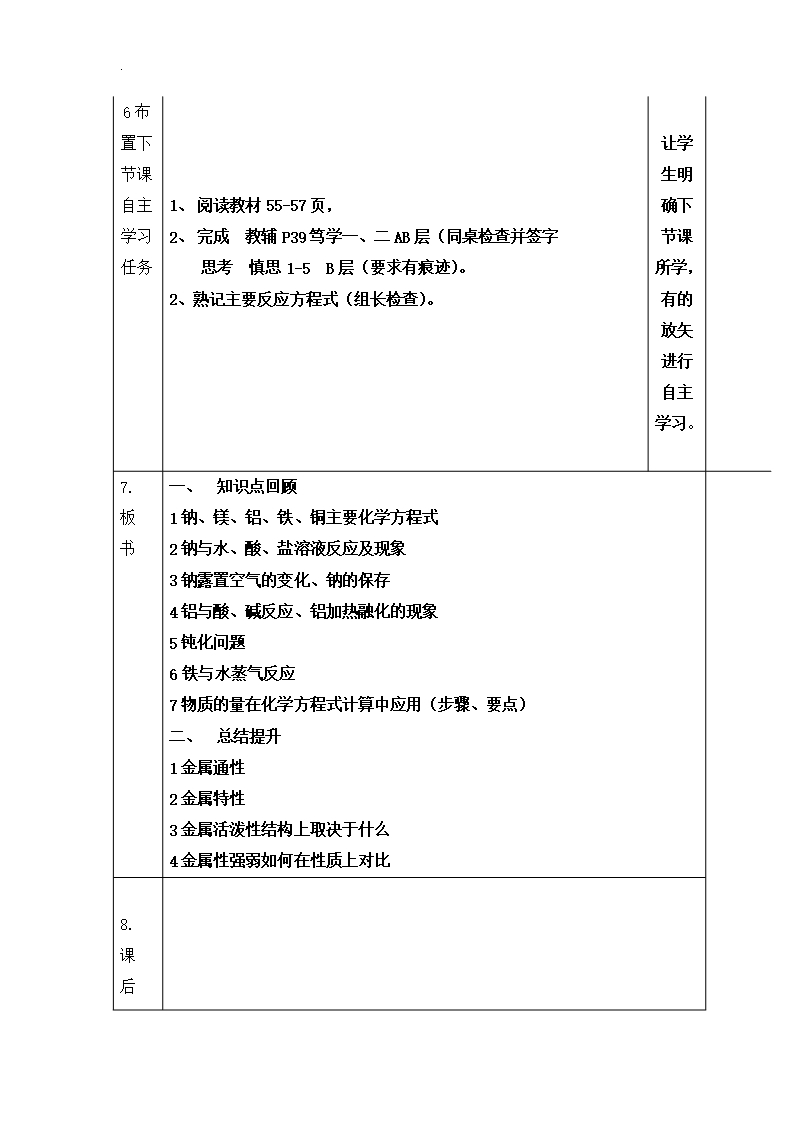 (人教版)辽宁省大连渤海高级中学高中化学必修一教案：3-1-3金属的化学性质-习题课Word模板_03