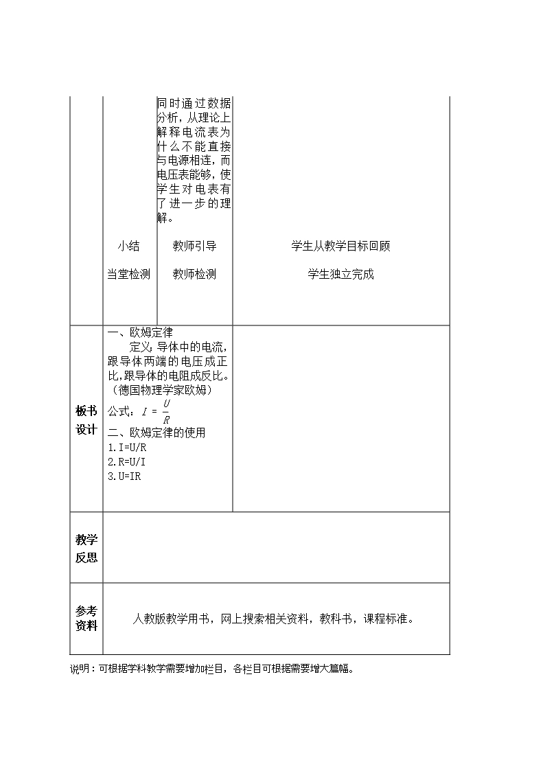 17-2欧姆定律优质课比赛教案Word模板_04