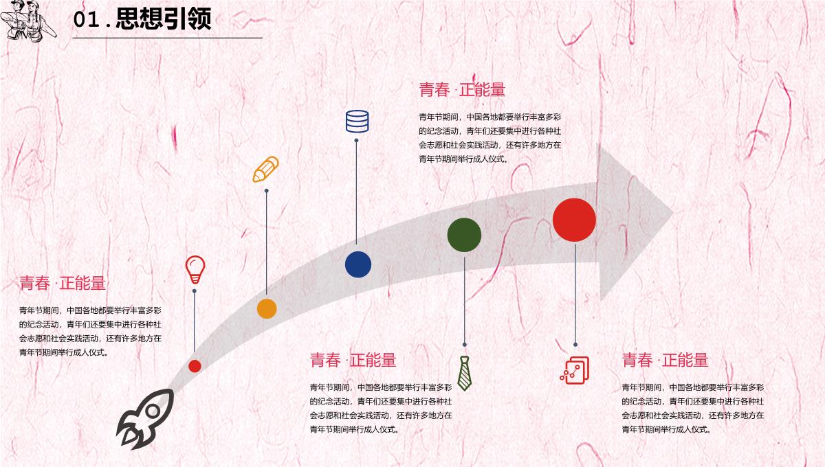 弘扬五四精神挥洒热火青春PPT模板_21