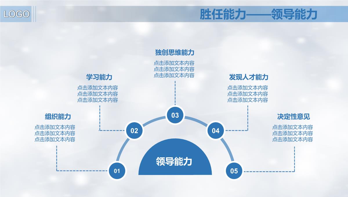 蓝色商务岗位竞聘PPT模板_17