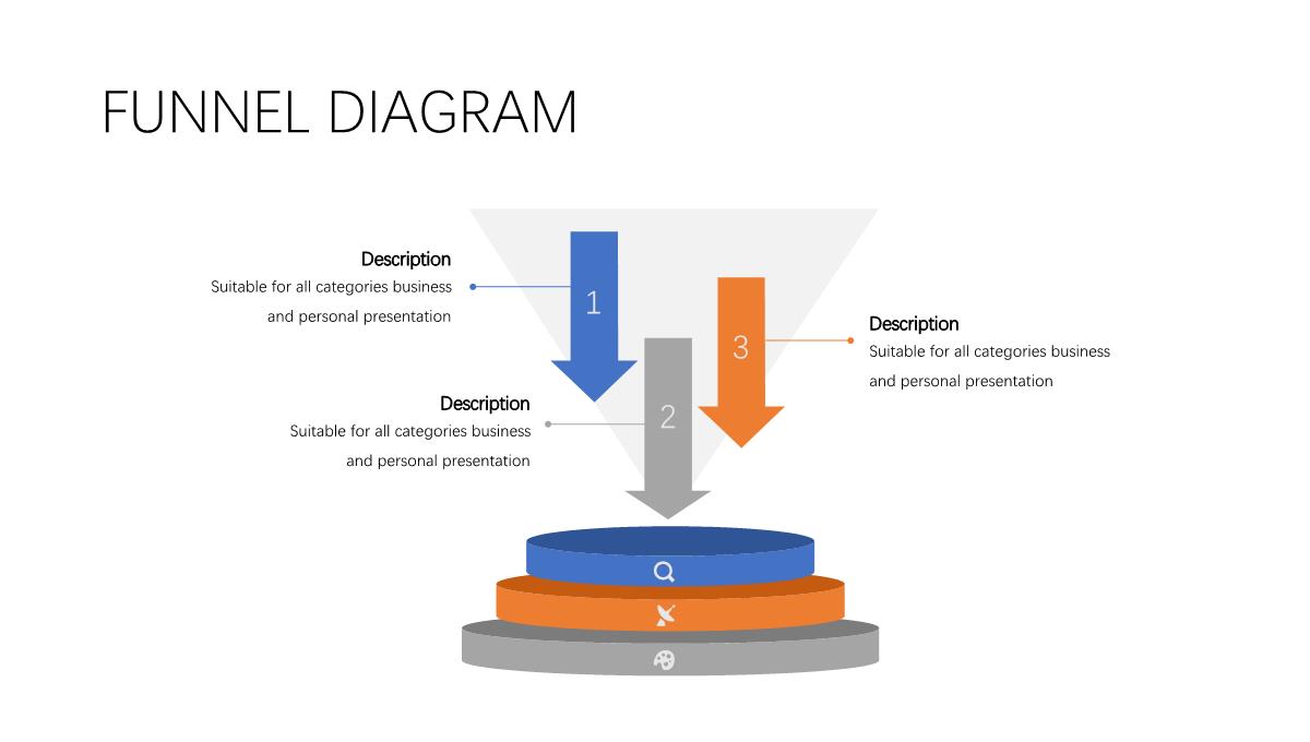 商务汇报金字塔漏斗型PPT图表集PPT模板_10