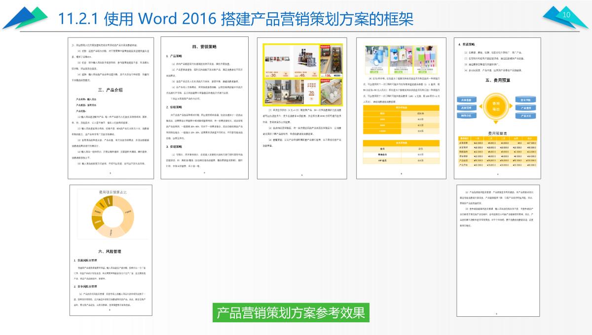 办公软件高级应用PPT课件(共12章)第11章综合案例——制作产品营销策划方案PPT模板_10