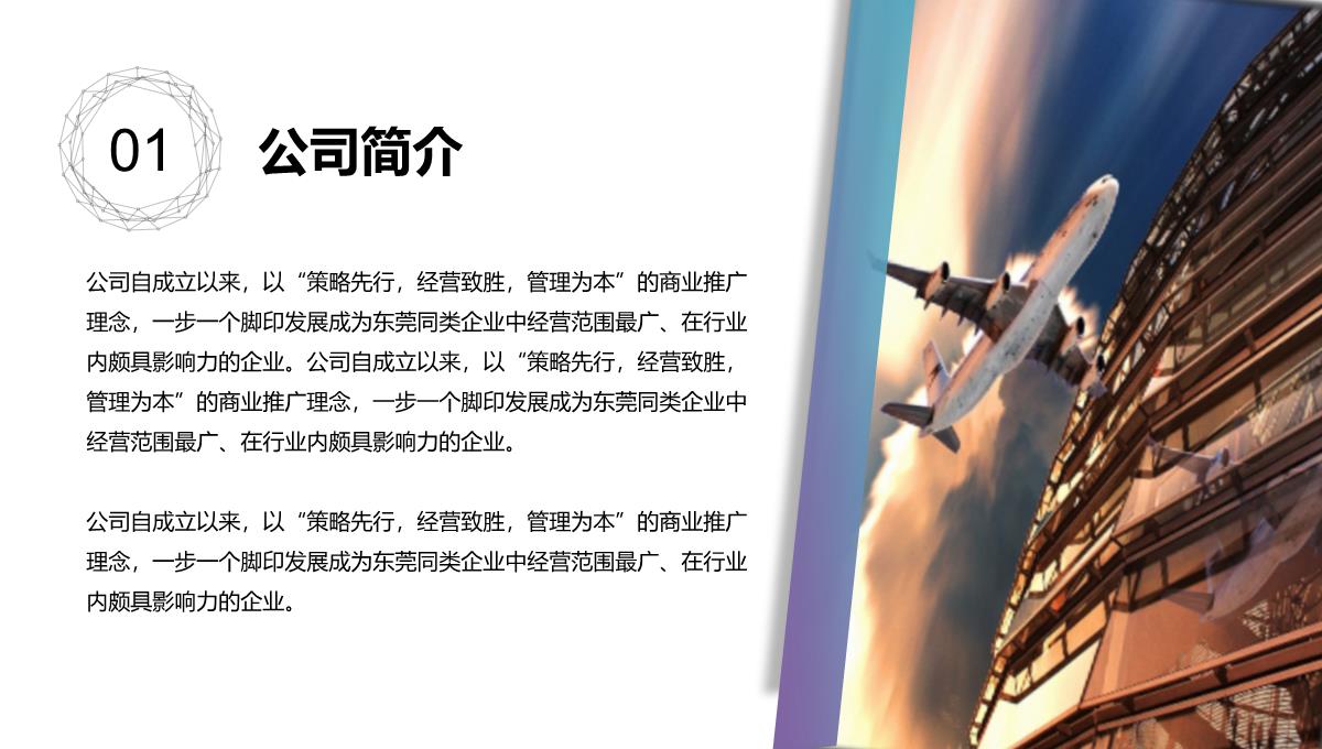蓝紫色大气公司介绍产品简介企业宣传推广PPT模板_04
