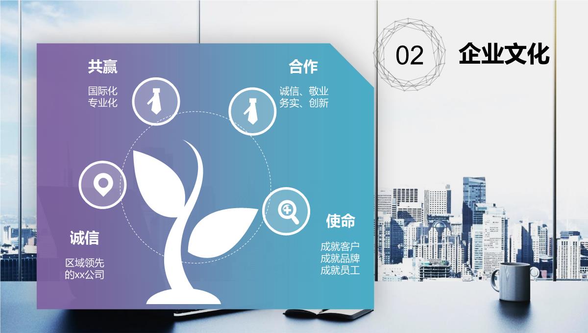 蓝紫色大气公司介绍产品简介企业宣传推广PPT模板_05