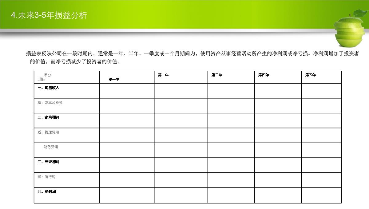 商业计划书财务报表PPT模板_15