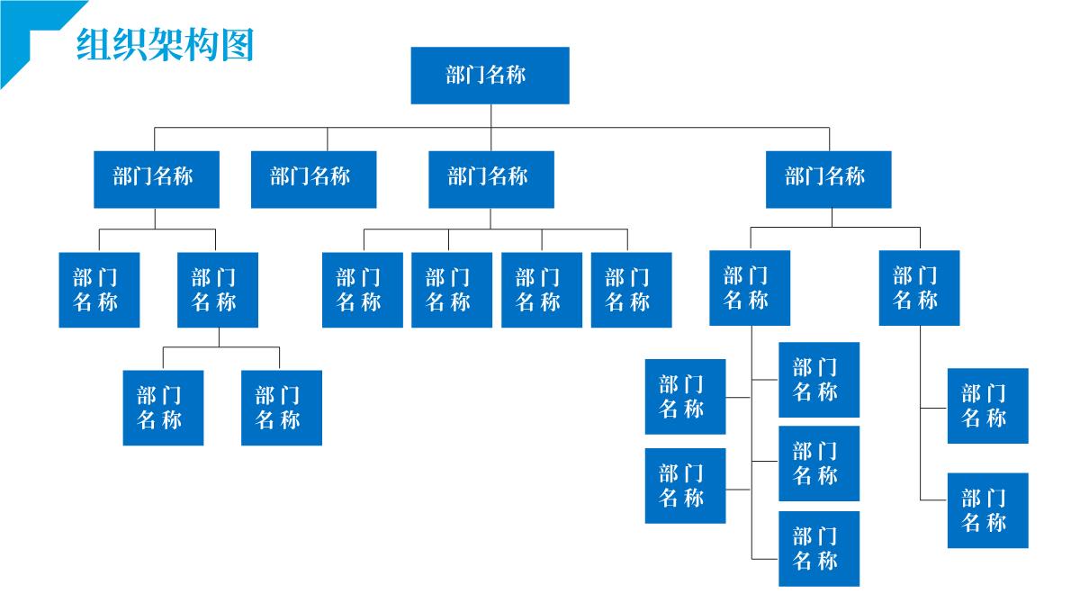蓝色简约公司组织架构模板PPT模板_19