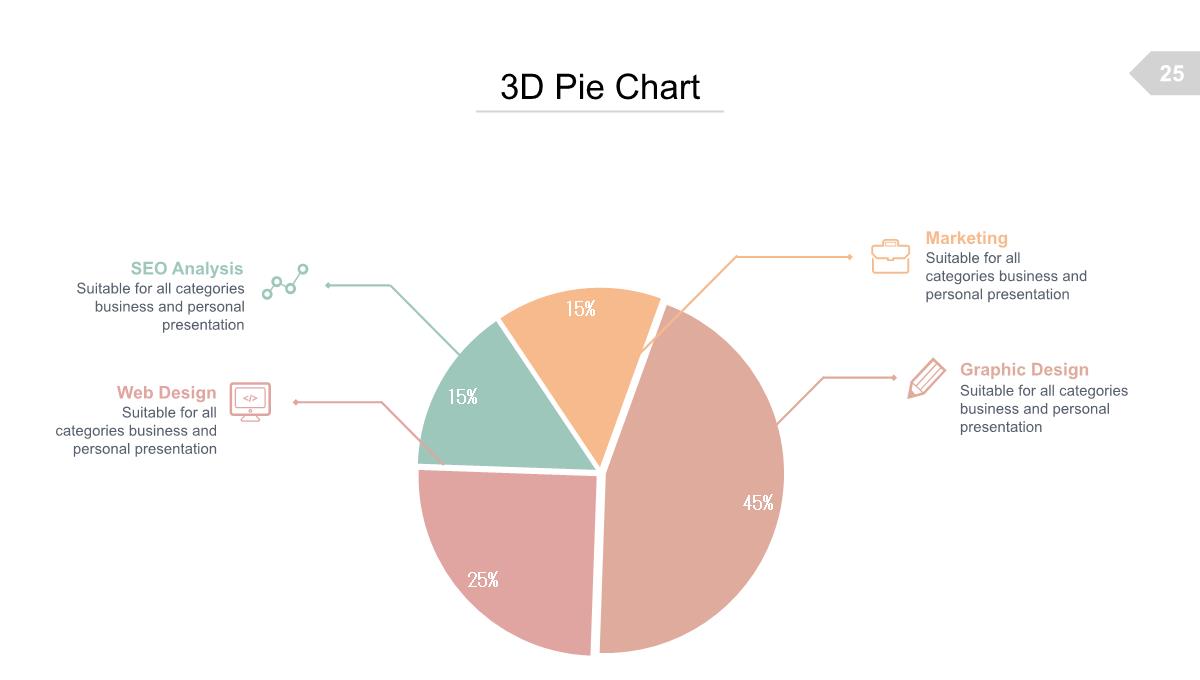 40页对比、百分比信息可视化PPT图表PPT模板_25