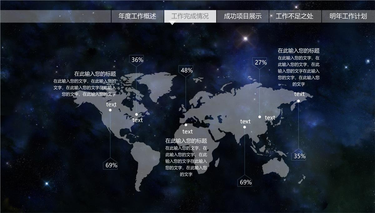 星空大气开场工作总结述职报告PPT模板_1_15